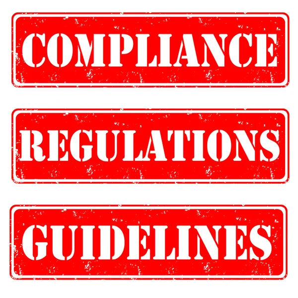 Conformità, regolamenti, linee guida Illustrazione Stock