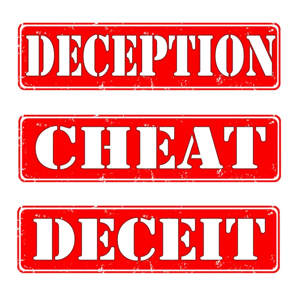 Deception,cheat,deceit — Stock Vector