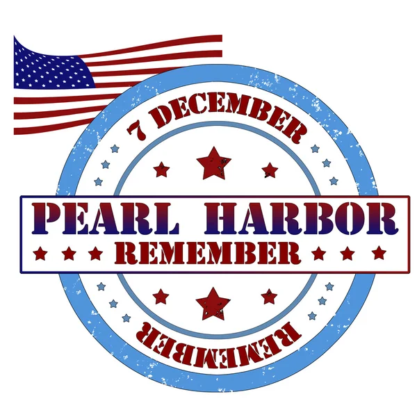 Ricorda il timbro di Pearl Harbor Grafiche Vettoriali