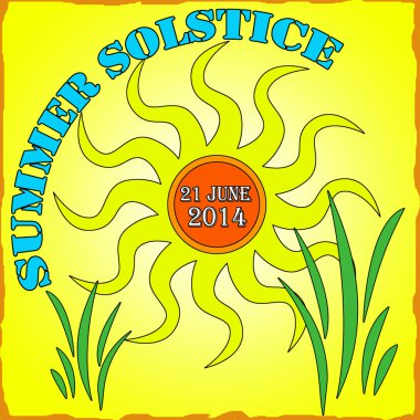 Summer solstice vector illustration clipart