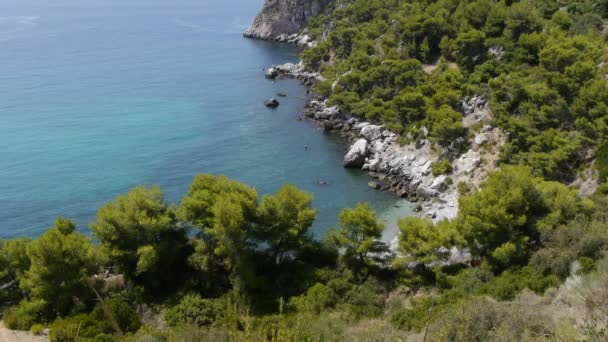 Пляж в середземномор'ї — стокове відео