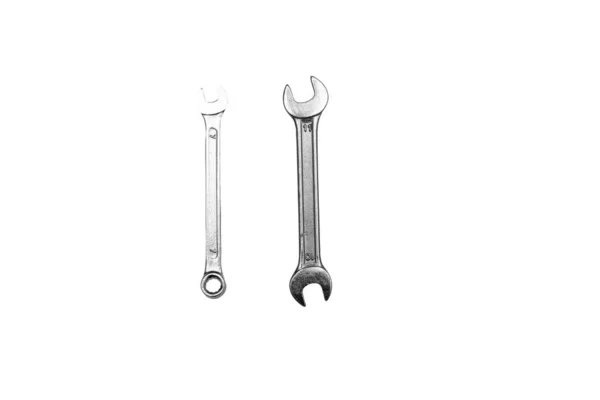 Two Wrench Wrench Number Isolate White Background — Zdjęcie stockowe