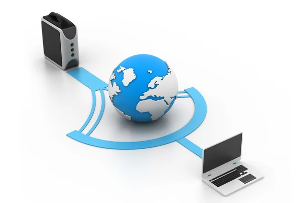 Global computer network — Stock Photo, Image