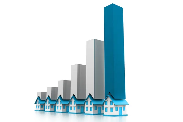 Graph of the housing market — Stock Photo, Image