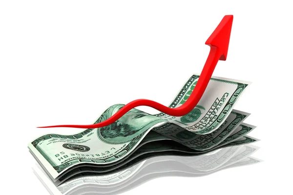 Rising money charts — Stock Photo, Image