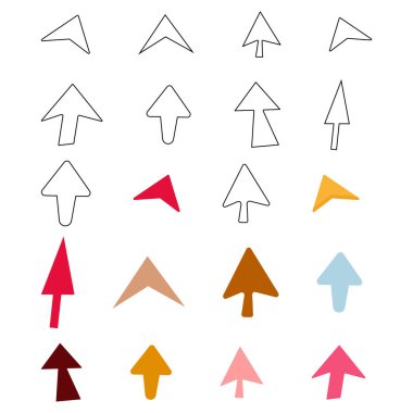 El çizimi tarzı illüstrasyon. Beyaz izole bir arkaplanda vektör sosyal medya