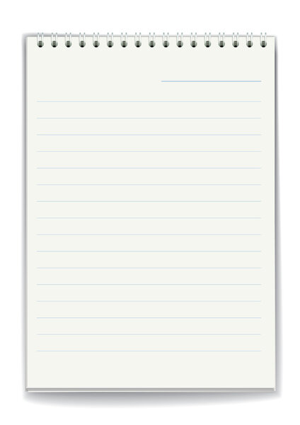 Блокнот. Векторная иллюстрация
