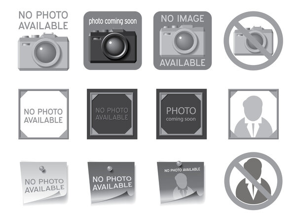 Icons to fill the seat of missing photos. Vector illustration