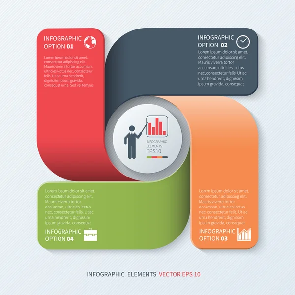 Modello di infografica aziendale moderna.Illustrazione vettoriale — Vettoriale Stock