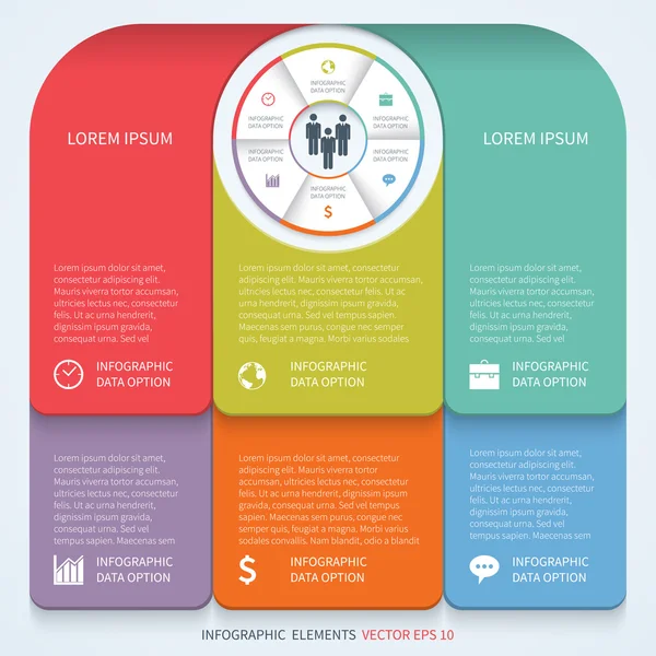 Σύγχρονο επιχειρηματικό πρότυπο infographics — Διανυσματικό Αρχείο