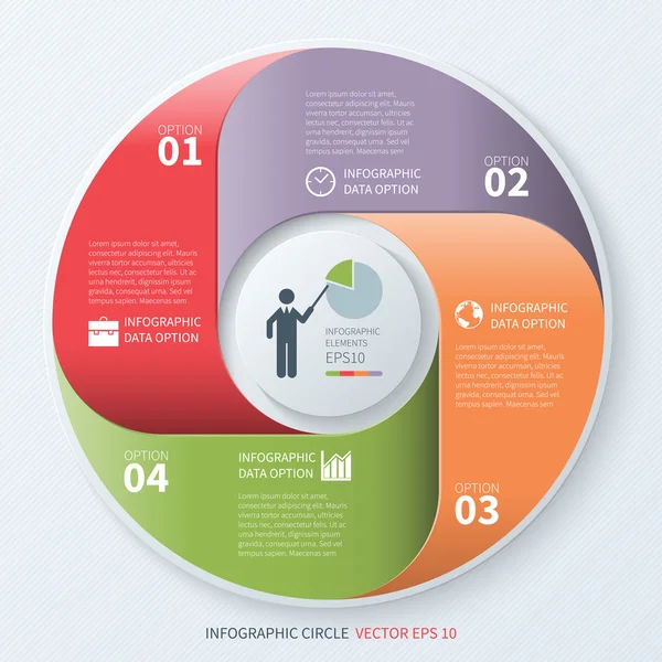 Nowoczesnego biznesu infografiki koło. Ilustracja wektorowa — Wektor stockowy