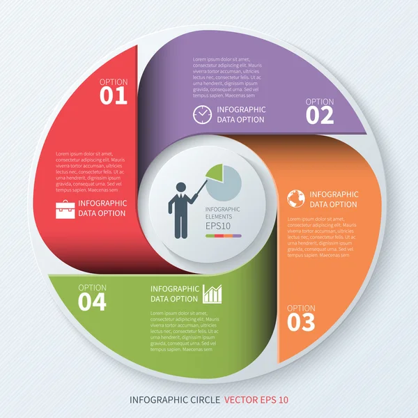 Moderno business infografica cerchio . — Vettoriale Stock