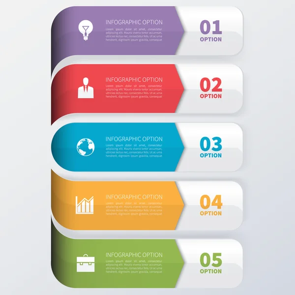 Banner de opciones de infografías empresariales modernas . — Vector de stock