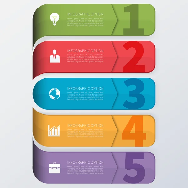 Banner de opciones de infografías empresariales modernas . — Vector de stock