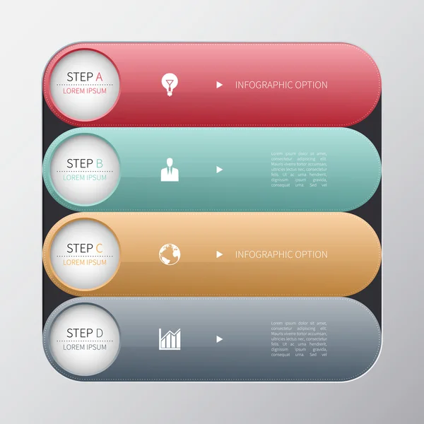 Banner de opções de infográficos de negócios modernos . —  Vetores de Stock