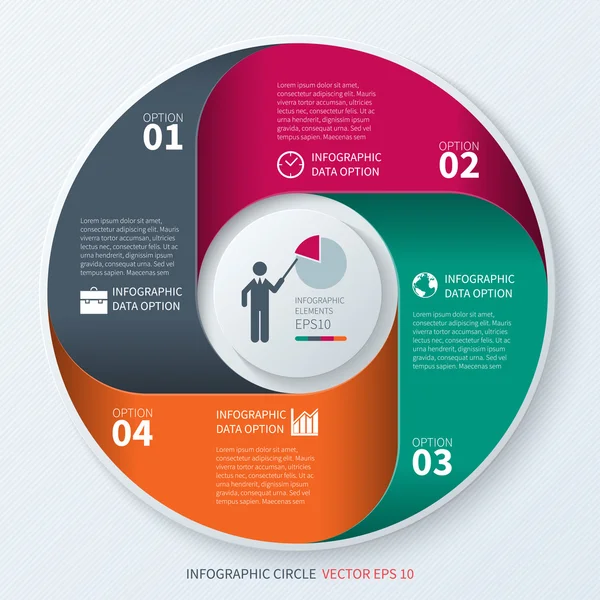 Circolo infografico moderno — Vettoriale Stock