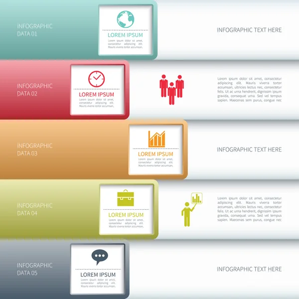Bannière moderne d'options d'infographie d'entreprise . — Image vectorielle