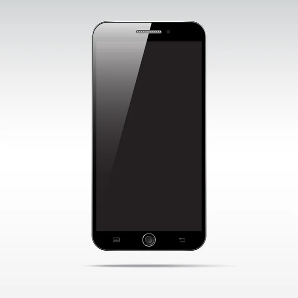 Smartphone moderno con pantalla táctil aislado sobre fondo claro — Vector de stock