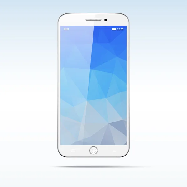 Modernes Touchscreen-Smartphone isoliert auf hellem Hintergrund — Stockvektor
