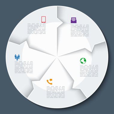modern iş infographics daire