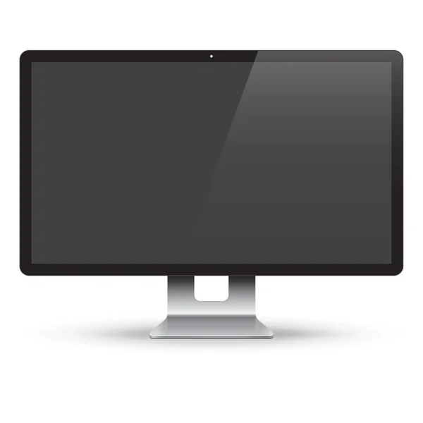 Boş bilgisayar görüntüsü beyaz arkaplanda izole edildi — Stok Vektör
