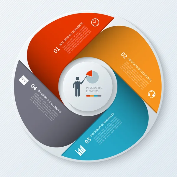 Modern business infographics circle. — Stock Vector