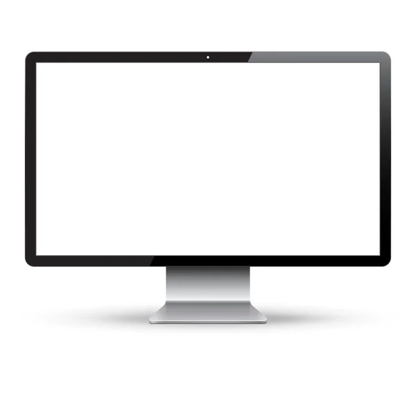 Pantalla de computadora en blanco aislada sobre fondo blanco Ilustraciones De Stock Sin Royalties Gratis