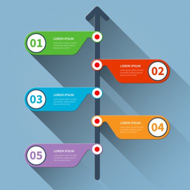 zaman çizelgesi minimal infographics afiş.