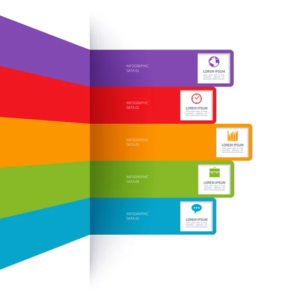 Banner moderno de infografías minimalistas — Archivo Imágenes Vectoriales