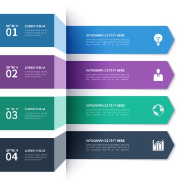 Modern minimalist infographics afiş