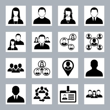 insan kaynağı ve yönetim Icons set