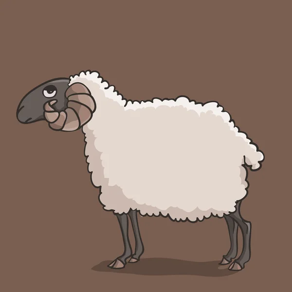 Tête noire de mouton — Image vectorielle