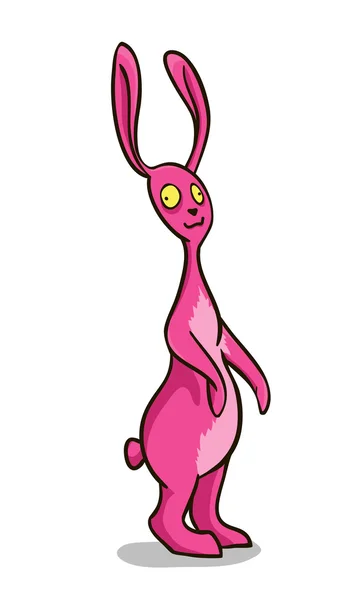 Fou lapin rose — Image vectorielle