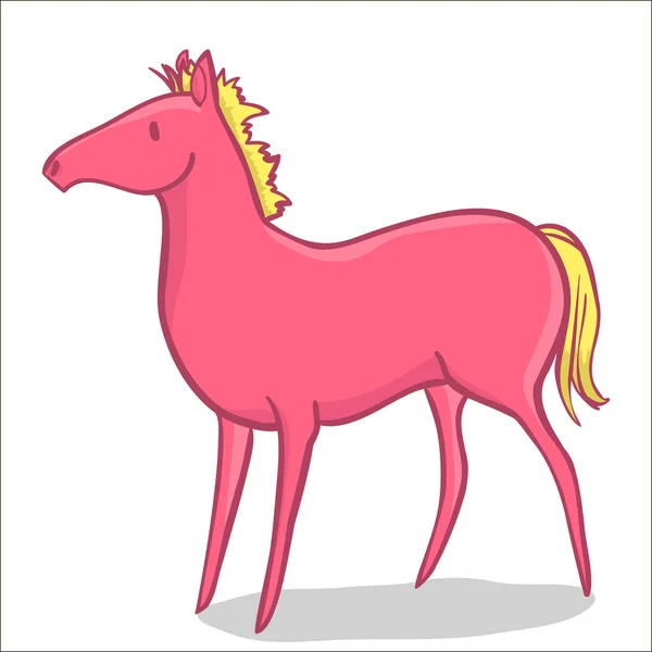 Pony rosa — Vector de stock