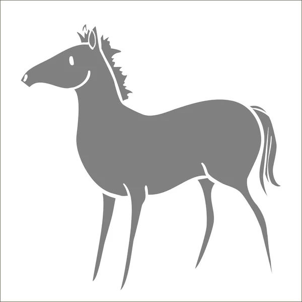 Gray Pony — Stock Vector