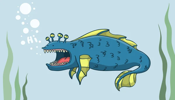 Monstruo del agua — Vector de stock