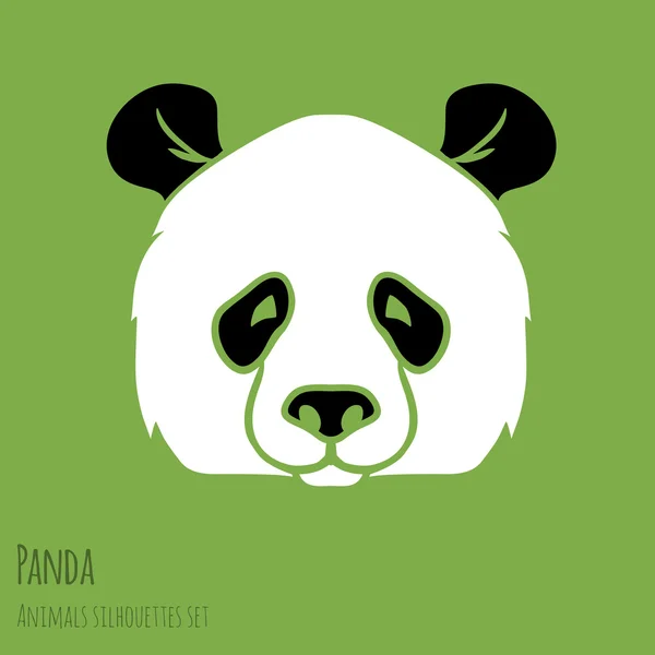 Set of Vector Panda silhouettes — Stock Vector