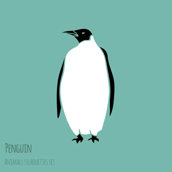 Pinguino bianco e nero — Vettoriale Stock