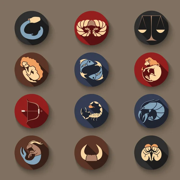 Set of zodiac icons — Stock Vector