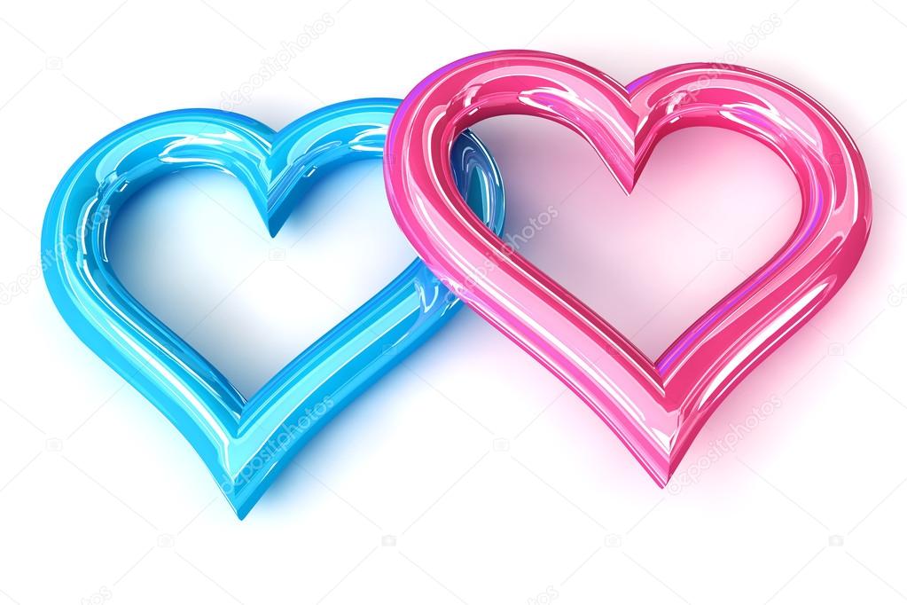 Pink Blue heart — Stock Photo © emrahselamet 41912343