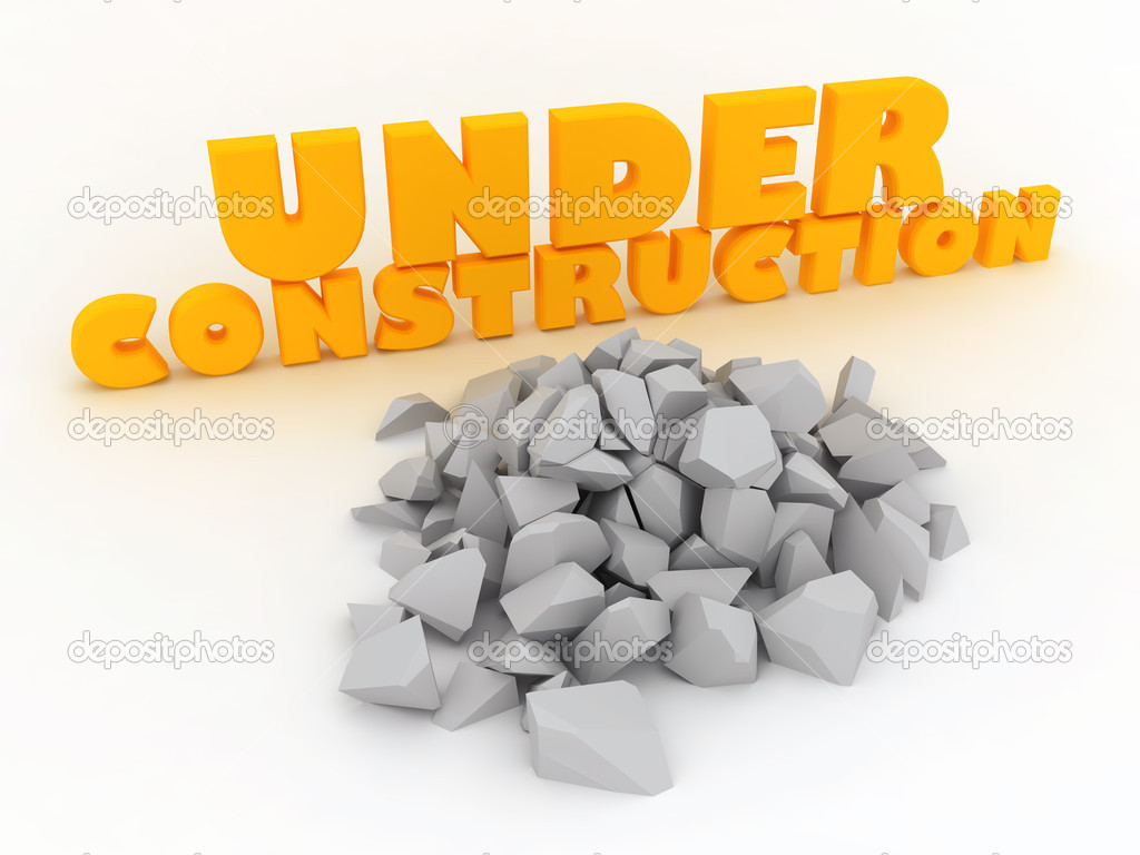 Under Construction broken stone