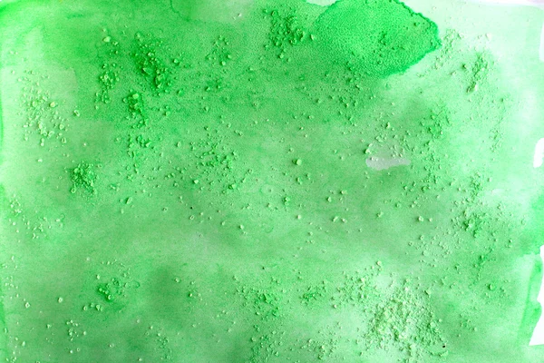 緑の抽象的な水彩画マクロ テクスチャ背景 — ストック写真
