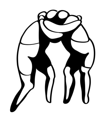 Dövüş sanatları siluetleri vektör çizimi