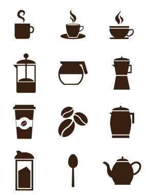 kahve ve çay simgeler