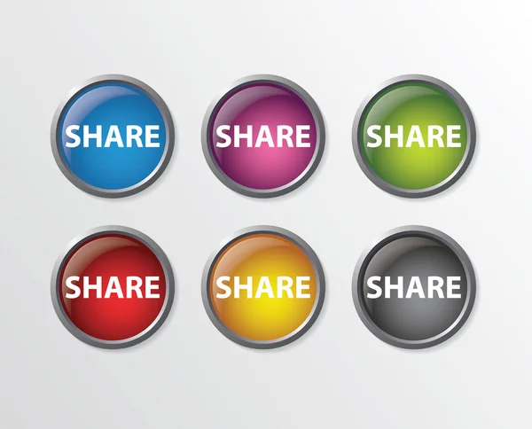 SHARE Buttons — Stock Vector