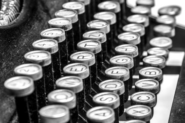 Old typewriter keys clipart