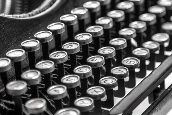 Starý psací stroj klíče — Stock fotografie