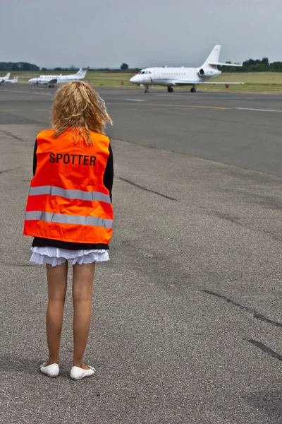 Observador de aeronaves — Foto de Stock