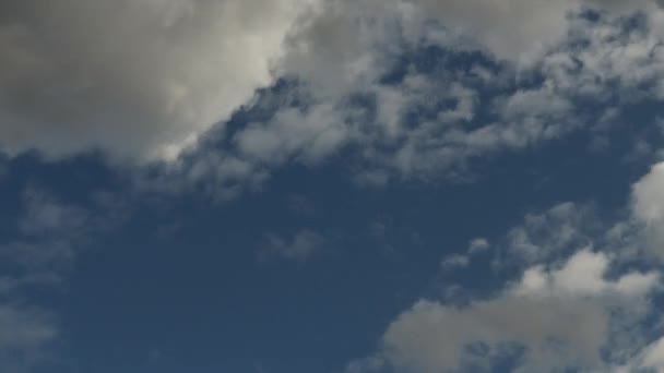Light Grey Clouds Timelapse Covering Blue Sky Sunny Day — Stock Video