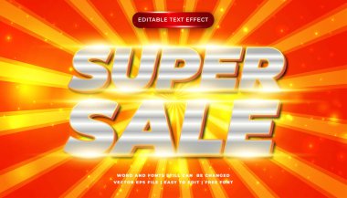 editable text effect big sale flash sale hot sale super sale flash deal mega sale